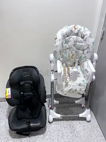 Baby high chair and infant car seat - good condition