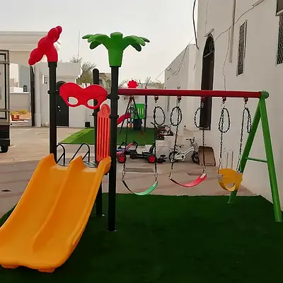 Kids Swing Slide Outdoor Climbing Frame Swing Slide Playground Set Multiplayer Games
