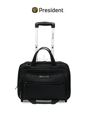 President 15.5-inch Premium Pilot Bag 1680D Nylon Water Resistant 2 smooth rolling Wheeled Laptopbag