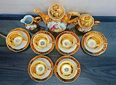 Tea coffee set gold