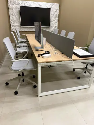 Modern 8 Seater Office Workstation with Chairs