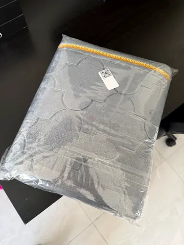 BRAND NEW FOAM PRAYER MAT. GREY GOLD DETAILS - still in original packaging