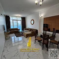 Furnished two-bedroom apartment for monthly rent in Ajman - Al Rashidiya ✔️ Includes all bills a