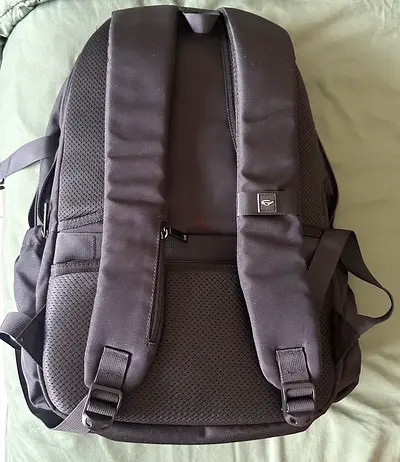 Tzowla Black padded backpack with multiple compartments — very good condition
