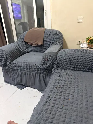 Gray 3-Seater Sofa with Cushions - Good Condition