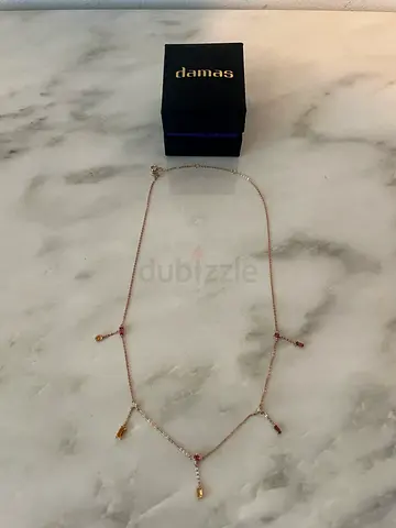 Gold Necklace / Choker - with Diamonds and Precious Stones (Worn Once / Like New)