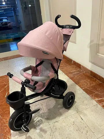 Three-wheel stroller tricycle for toddler, light pink, excellent condition