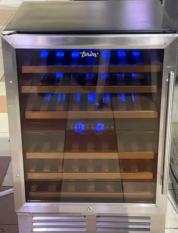New model Terim wine double temperature with wooden shelves