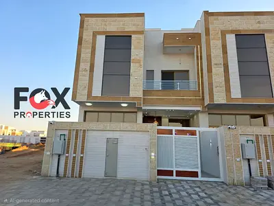 Villa for rent in Al Helio 2 opposite park, 4 bedrooms, majlis, hall, maid room & roof, AED 90,000 yearly, 4 payments.
