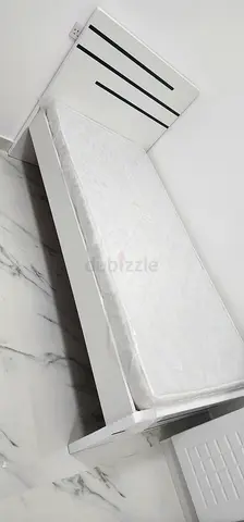 Brand New Single white wooden bed frame with mattress