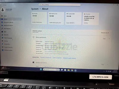 Lenovo T490s Laptop - Intel Core i5, 16GB RAM, 256GB SSD 2 GB Graphics Card (Used)