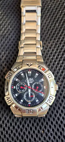 Original Alba Stainless Steel Mens Chronograph Watch with Black Dial