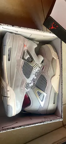 Light Grey Air Jordan 4 Retro Sneakers