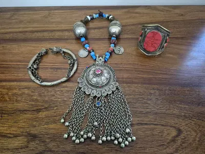 Vintage Old Silver Set