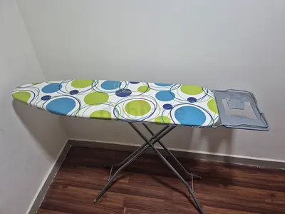 Sturdy Folding Ironing Board with Cover and Iron Rest
