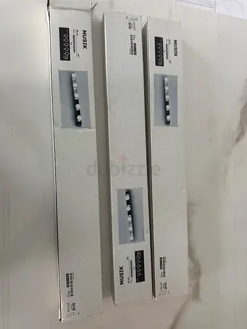 Ikea Musik wall lamp, wired installation, chrome plated