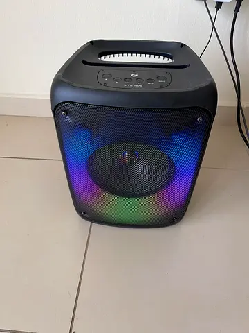 Portable Bluetooth Party Speaker with LED Lights - Good Condition