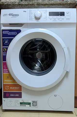Super General 6kg Front Load Washing Machine - NEWLY BOUGHT AND UNUSED. EXCELLENT WORKING CONDITION
