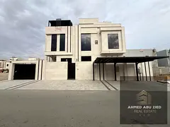 Luxury brand-new villa for rent, 6 bedrooms, majlis and living room, outdoor shade, indoor and outdo