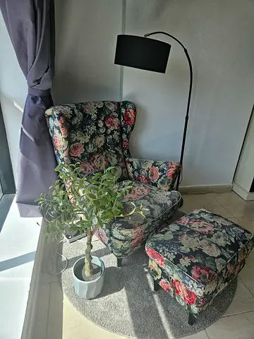 Ikea arm chair Stradmon with ottoman