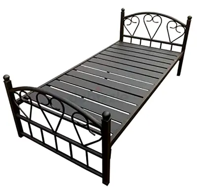 single steel bed with matress
