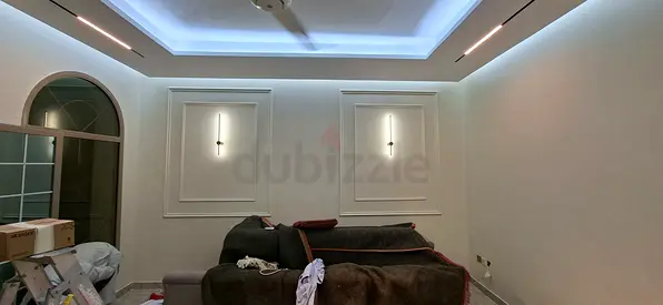 We do all kind of gypsum celling and painting work tv wall