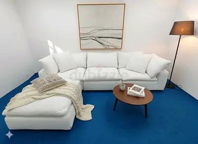 Marina Homes cloud feather 🪶 filled modular sofa with ottoman