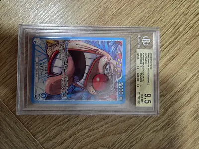 Beckett 9.5 Graded Japanese One Piece Buggy Alt Art L Card (Encapsulated)
