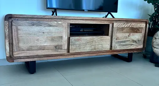 Solid Wood TV Console / Entertainment Unit with Storage