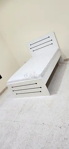 Brand New Double white wooden bed frame with mattress included