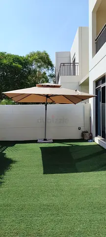 Umbrella beige with base outdoor furniture garden furniture