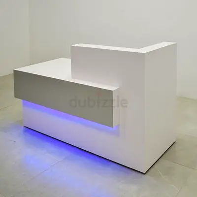 Modern Minimalist L-Shaped Reception Desk