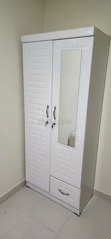 Brand New White Freestanding Wardrobe / Armoire with Mirror and Drawers