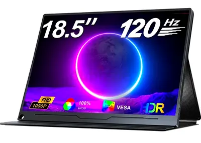 UPERFECT 18.5 Inch Portable Monitor 120 Hz 1920 × 1080 FHD IPS USB C  Mini HDMI Port Ultra Thin