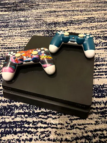 PS4 with controllers