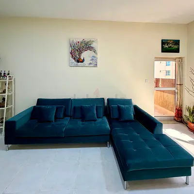 Luxury Velvet Corner Sofa for Sale | Home Centre | Like New