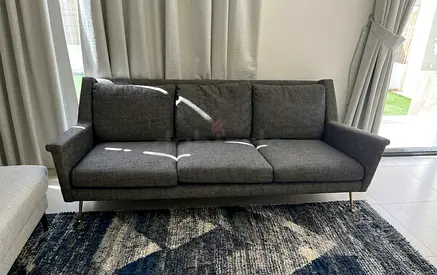West elm gray color 3 seater sofa