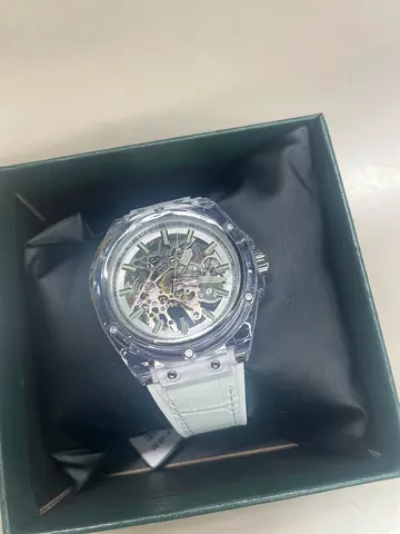 Transparent Skeleton Dial Mens John Dandy automatic Watch