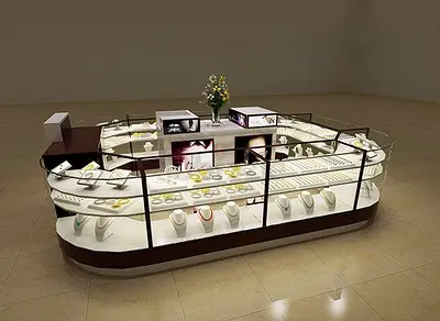 Stylish jewellery kiosk