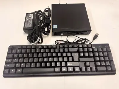 HP EliteDesk Mini Desktop core- i5-6th Gen 4GB RAM 256 GB SSD-wifi-Win- 11 adapter keyboard mouse