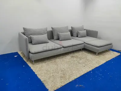 Ikea light grey lshape sofa for sale