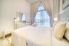 Furnished 1BR | Binghatti Mirage JVC | City & Pool View