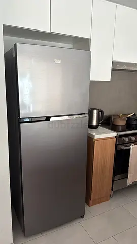 Used Beko Stainless Steel Refrigerator - Good Condition