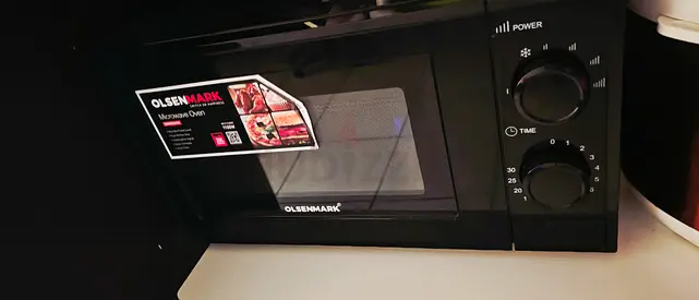 Compact OlsenMark Microwave Oven - Good Working Condition