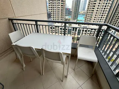 White Outdoor Dining Table with 4 Chairs - Compact Balcony Set 70 dhs only today