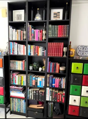 Black Ikea bookcase