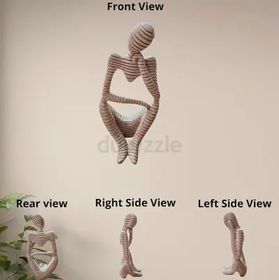 4 pieces Decor Figurine - Minimalist Stone-Look Yoga Meditation