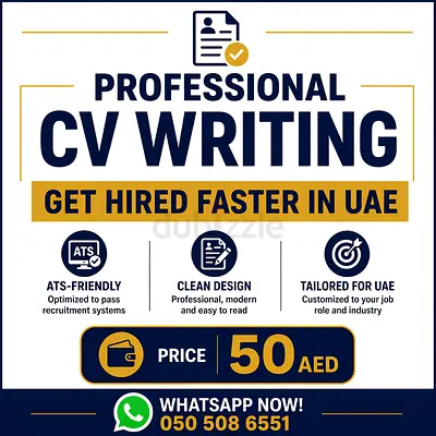 Professional CV Writing for UAE Jobs – 50 AED