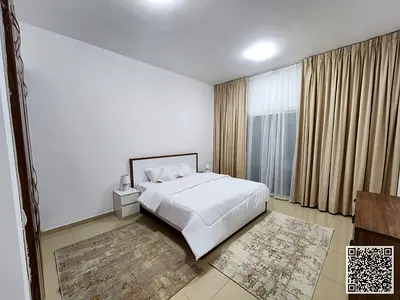 شقه فاخره بمساحه كبيره غرفه وصاله مع بلكونه .عجمان الجرف 2. مفروش بالكامل للإيجار الشهري✨الإيجار يشمل الفواتير والإنترنت وموقف