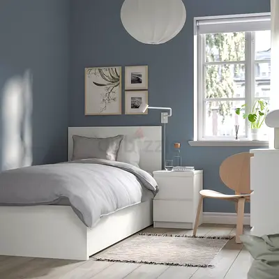 Single white storage bed with drawer - clean modern design